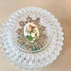 Vintage Schmuckschatulle: Gold Cameo Brosche, Viktorianische Schmuckschatulle