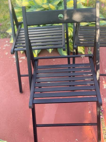 IKEA Terje 折りたたみチェア 3脚セット：持ち運び可能な無垢材