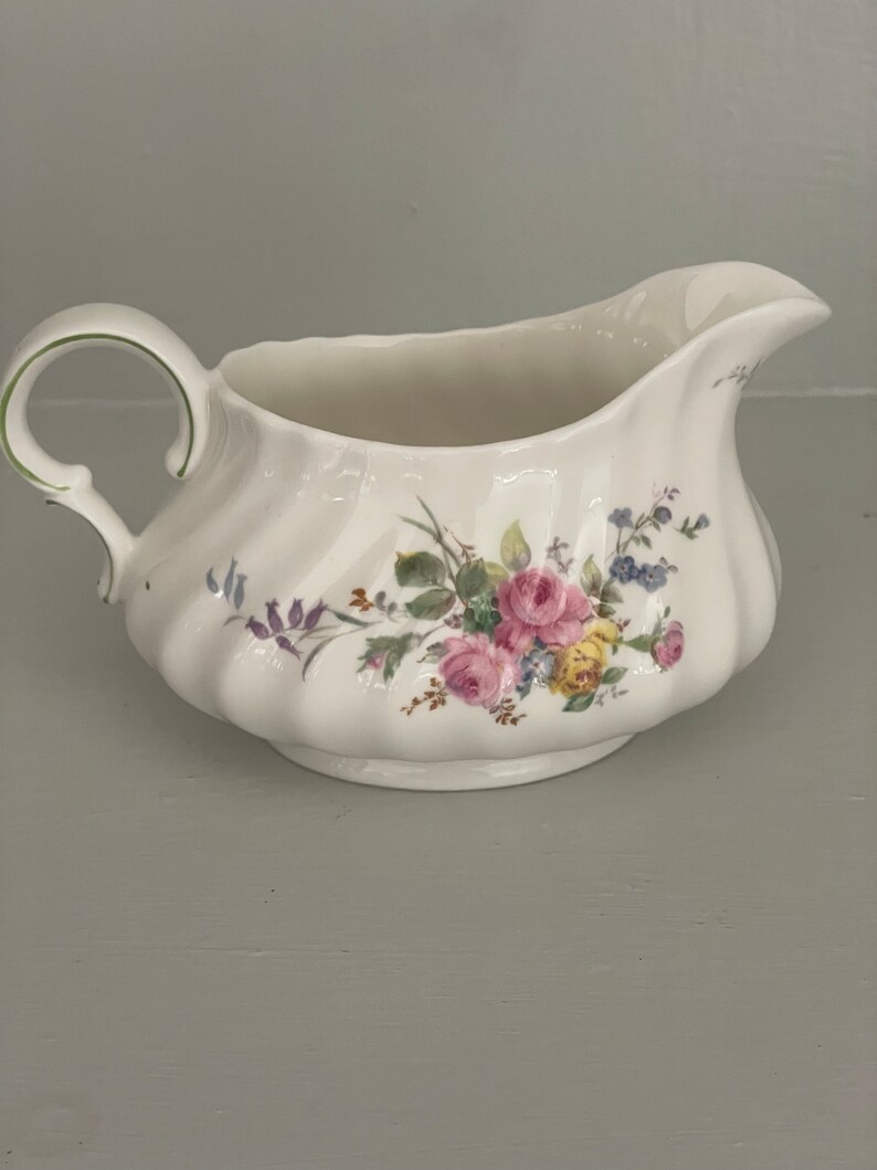 Vintage Royal Doulton Arcadia Milk/Creamer Jug Floral, England English Fine Bone China image 3