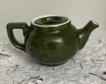 Vintage Small Green Tea Pot Collectable Made by Hall USA