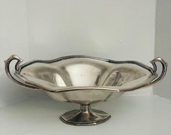 Stunning Vintage  Silver Plated Footed Compote with Handle FB Rogers Silver Co