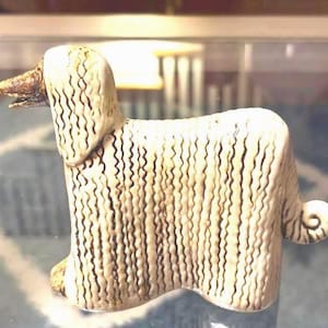 Vintage Afghan Hound Dog Pottery Figurine: Lisa Larson for Gustavsberg