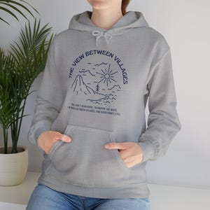 The View Between Villages Noah Kahan Unisex Hoodie - Stick Season Album Design - Graphic Sweatshirt