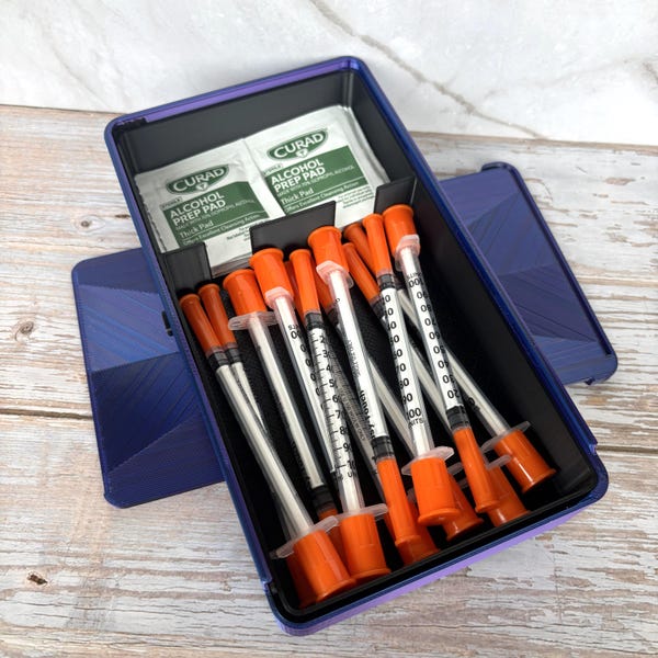 Wipe Alcohol Prep Pad and Syringe Storage Injection Diabetes Peptides