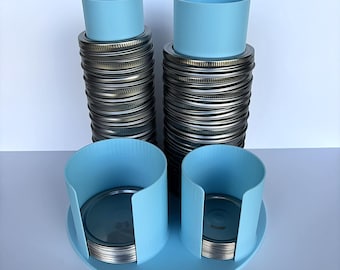 Canning Ring and Lid Organizer for Mason Jar Lids (Wide Mouth and Regular)