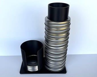 Canning Ring and Lid Organizer for Mason Jar Lids (Wide Mouth or Regular)