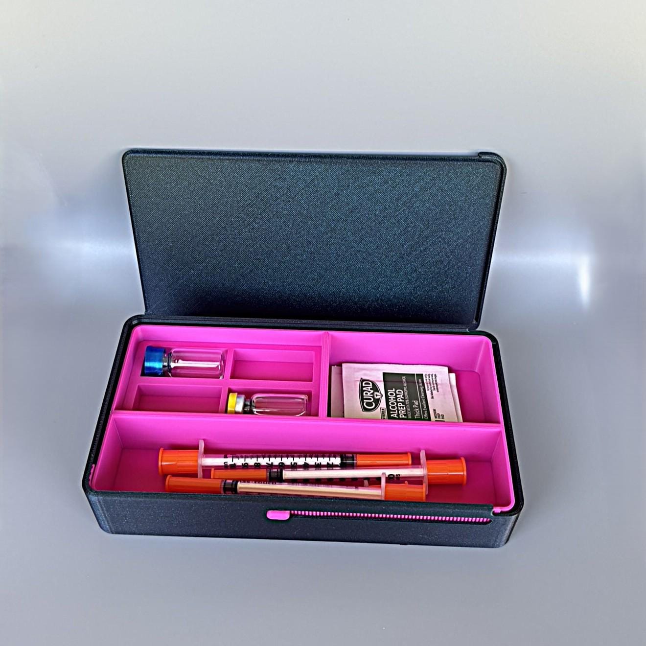 Peptide Travel Case 3ml Vials, Syringes, and Wipes Travel Fridge