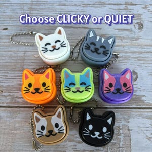 Kitty Clickers Cat Fidget Clicker Keychains | 3D Printed