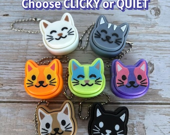 Kitty Clickers Cat Fidget Clicker Keychains | 3D Printed