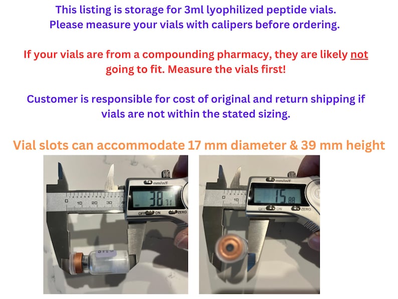 Peptide Travel Case 3ml Vials Syringes Alcohol Wipes image 5