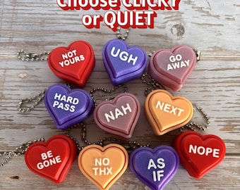 Anti-Valentines Funny Fidget Clicker Keychains