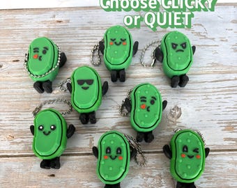 Pickle People Fidget Clicker Keychains | 3D Printed