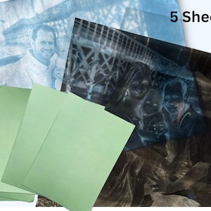 Cyanotype Paper Printing Kit: DIY Sun Prints with Transparency Stencil