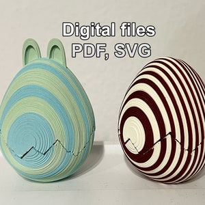 Oeuf de Pâques en papier. Œuf de Pâques. Fichier numérique (PDF, SVG)
