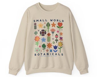 It's a Small World Subtle Disney Inspired Sweatshirt from Magic Kingdom Ride in Disney Park Floral Pullover for Disney Fan with Retro Flower