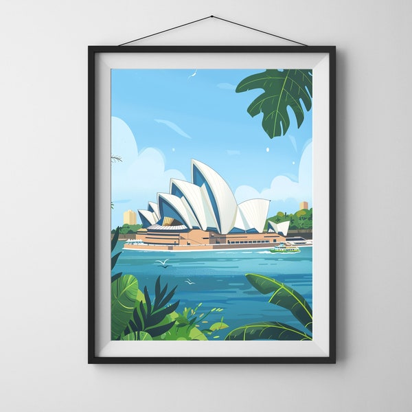 Sydney Print Sydney Poster Sydney Reiseposter Sydney Art Print Sydney Fotografie Sydney Travel Sydney Kunstwerk Sydney Wandkunst