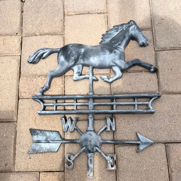 Vintage Cast Iron Horse Weather Vane Wall Art