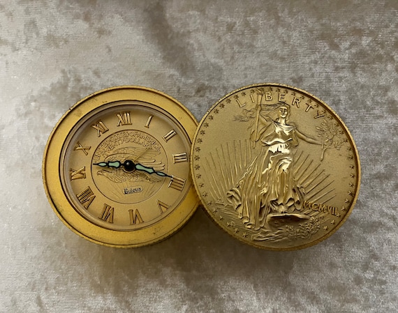 Saint Gaudens Copy Gold Coin Replica Bulova Alarm Clock - Etsy