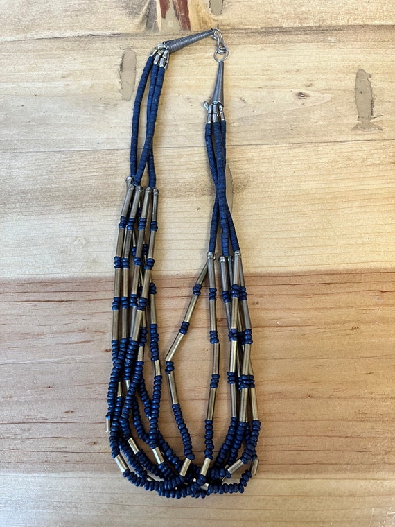 Navajo Multi Strand Heishi Beaded Necklace