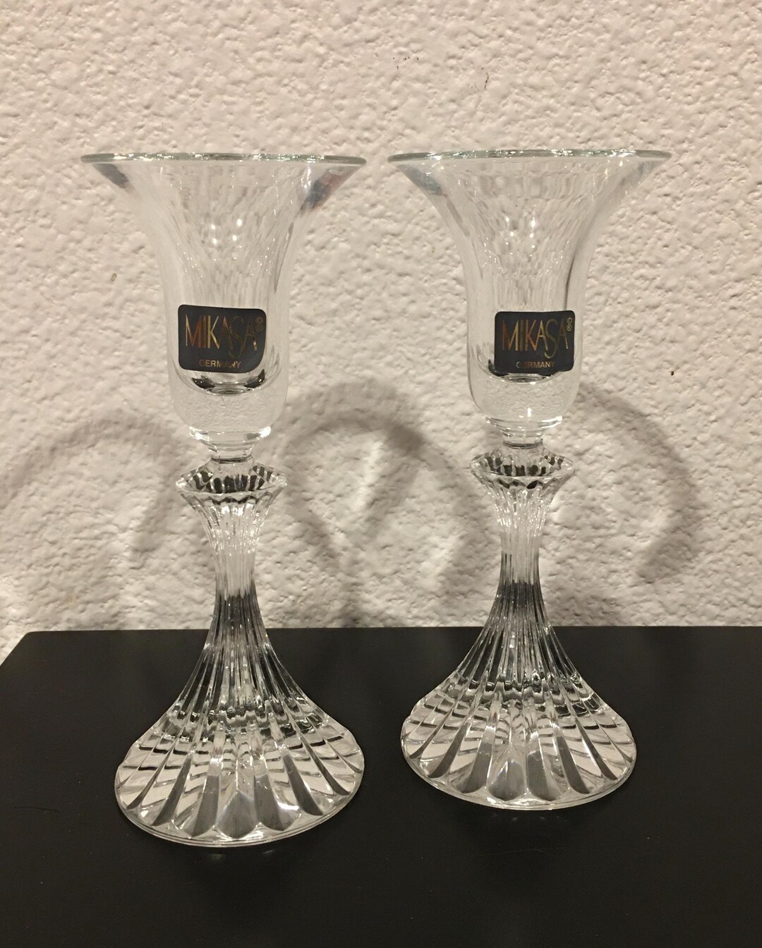 Set of 2 MIKASA “the Ritz” Candleholders Candlesticks ORIG LABEL ...