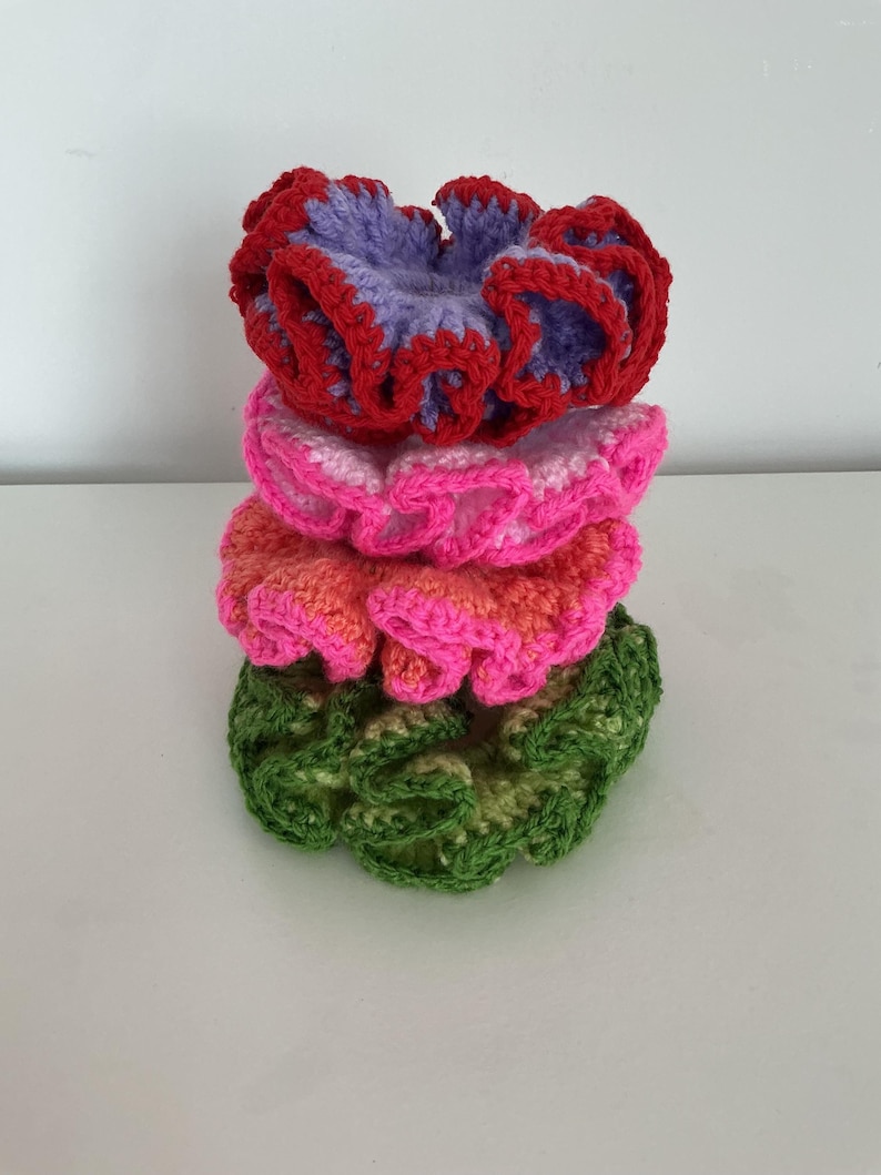Beginner Friendly Colourful Crochet Scrunchie Pattern - Digital ...