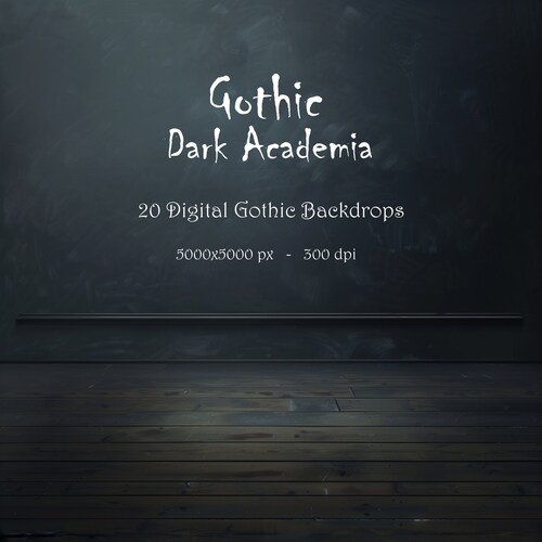 20 Gothic Dark Academia Grunge Digital Backgrounds, 5000x5000 px, 300 dpi, Whimsigoth, DnD Maps, Old School, Temple, Classrooms, Cathedrals