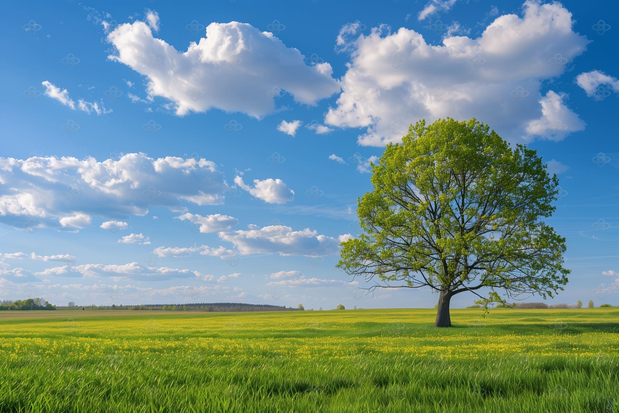 Simple Digital Spring Field Backdrop, Single Background for Photo ...