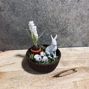 Miniatur Osterkorb 1:12 Puppenhaus Wichtel