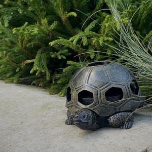 Cendrier tortue avec couvercle en coquillage - Décoration d'intérieur en résine, cadeau pour fumeur, décoration de table de bureau, cadeau fumée pour terrasse.