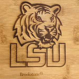 LSU Bamboo Cutting Board: Game Day Charcuterie Platter