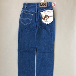 Pantalon enfant vintage Lee Riders des années 70, taille Junior 7 Deadstock Rider Jeans Union Made in USA, vêtements pour jeunes en denim bleu indigo