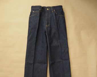 Lee 70er / 80er Jahre Vintage-Qualitäts-Denim Bull 29 x 34 schwere Jeans, hergestellt in Belgien, neue alte Lagerware, Talon-Reißverschluss, klassische Western-Worker-Jeans mit geradem Bein