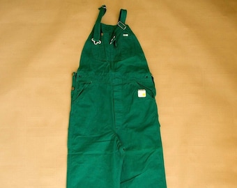 Early 70s Lee Bib Overall Size 32 x 34 Vintage Deadstock Made in USA New old stock Green