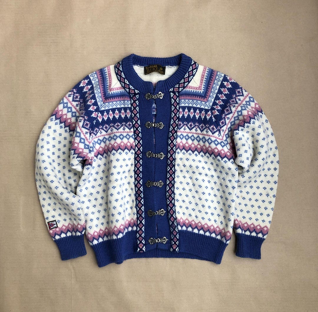 Norway 1963 Blu Viscosa Woman Sweater