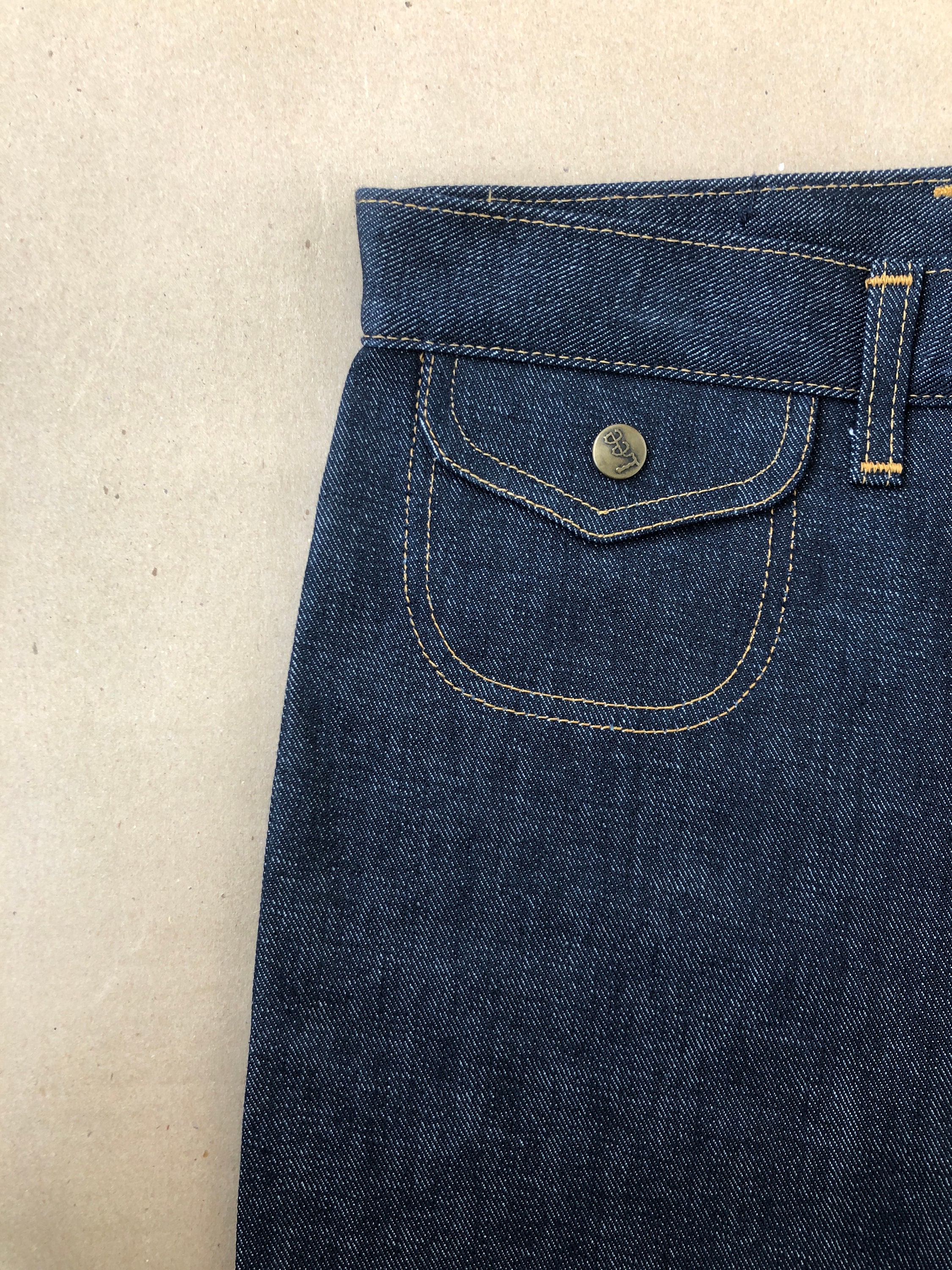 70’s Lee200Denim。Ｗ34Ｌ29 Vintage 1970's Raw Denim Boot Cut Jeans Size S (W 29