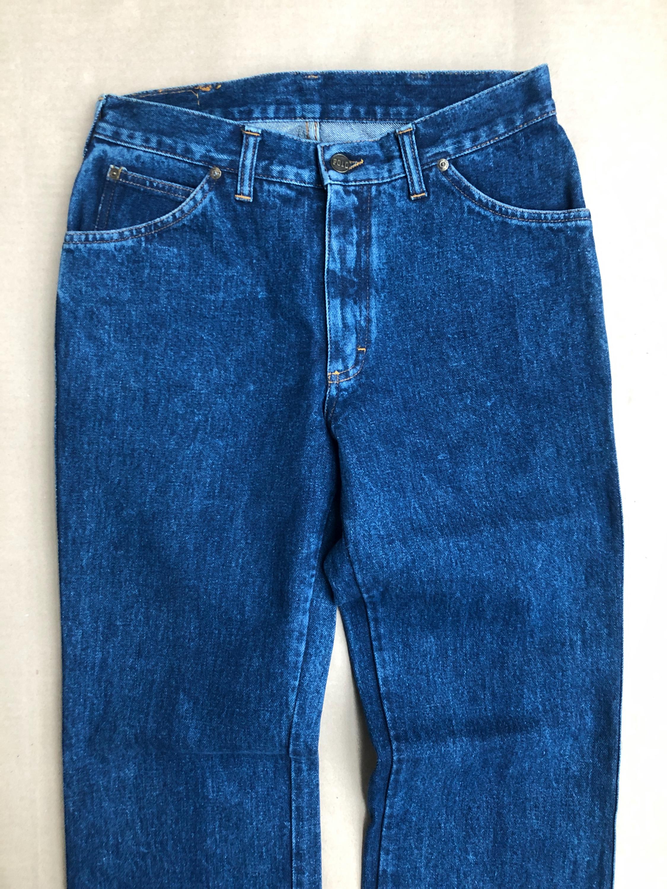 Vintage 1980s Medium Wash Blue Jeans, Size M W 31.5. Deadstock