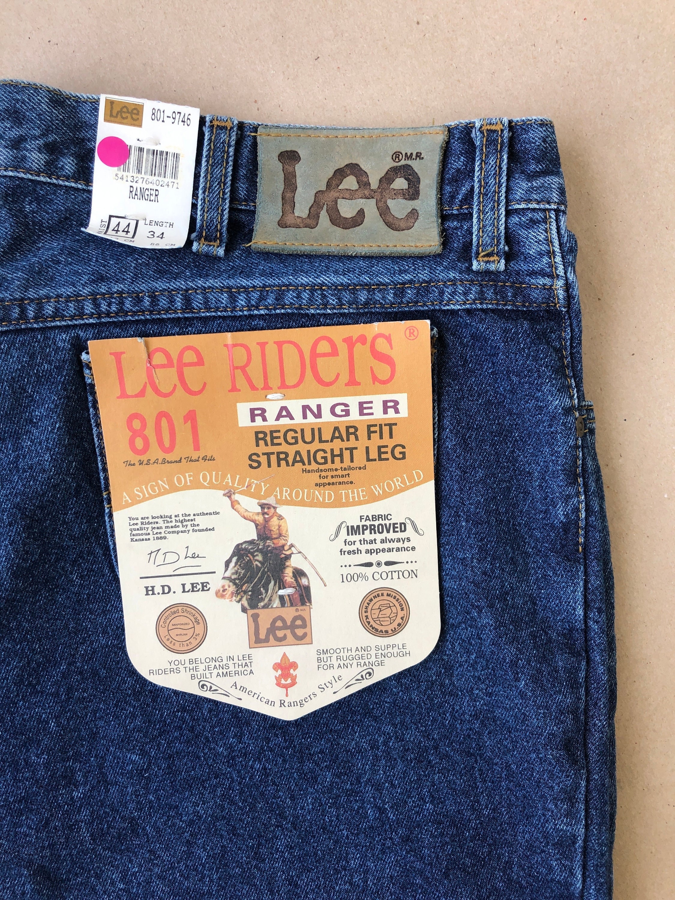 ❁⃘XXLサイズ❁⃘上下セットロサンゼルス・レイカーズ Vintage 1980's Lee Ranger Jeans, Size XXXL (W 44