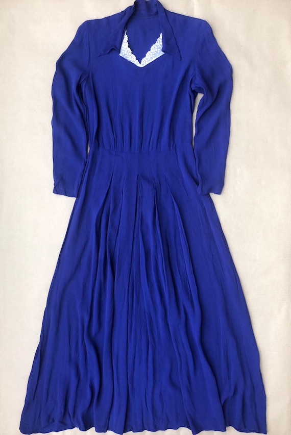 slim fit dress slacks Ivy Dress Cobalt Backless Satin Gown main image 1