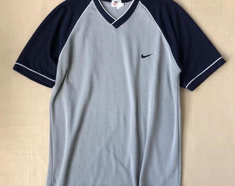 Camiseta de béisbol Nike Airlines de los años 90 en gris y azul, talla XXL.