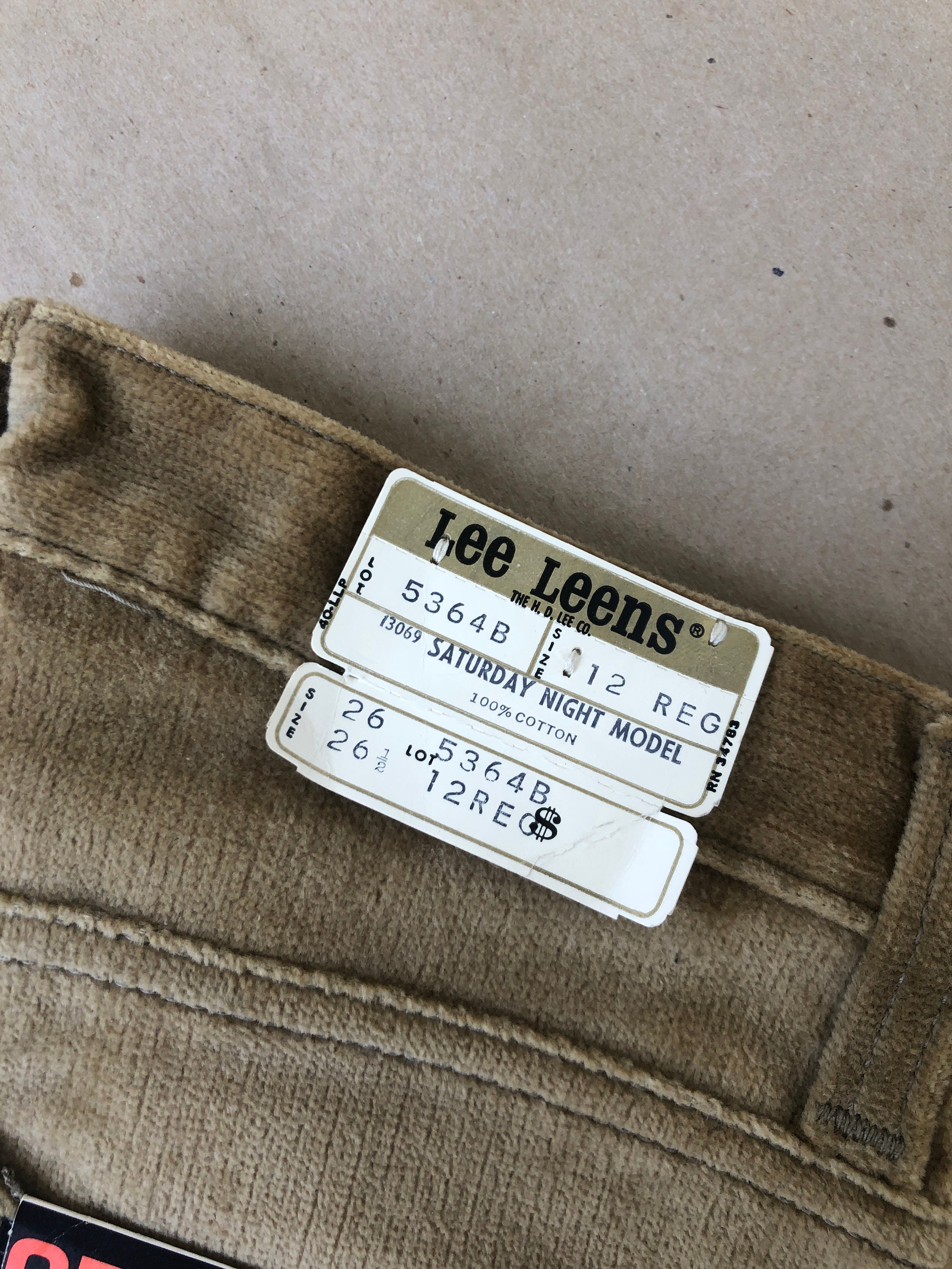 ヴィンテージ 60年代 70年代 キッズ サイズ12 ベルベットパンツ by Lee 