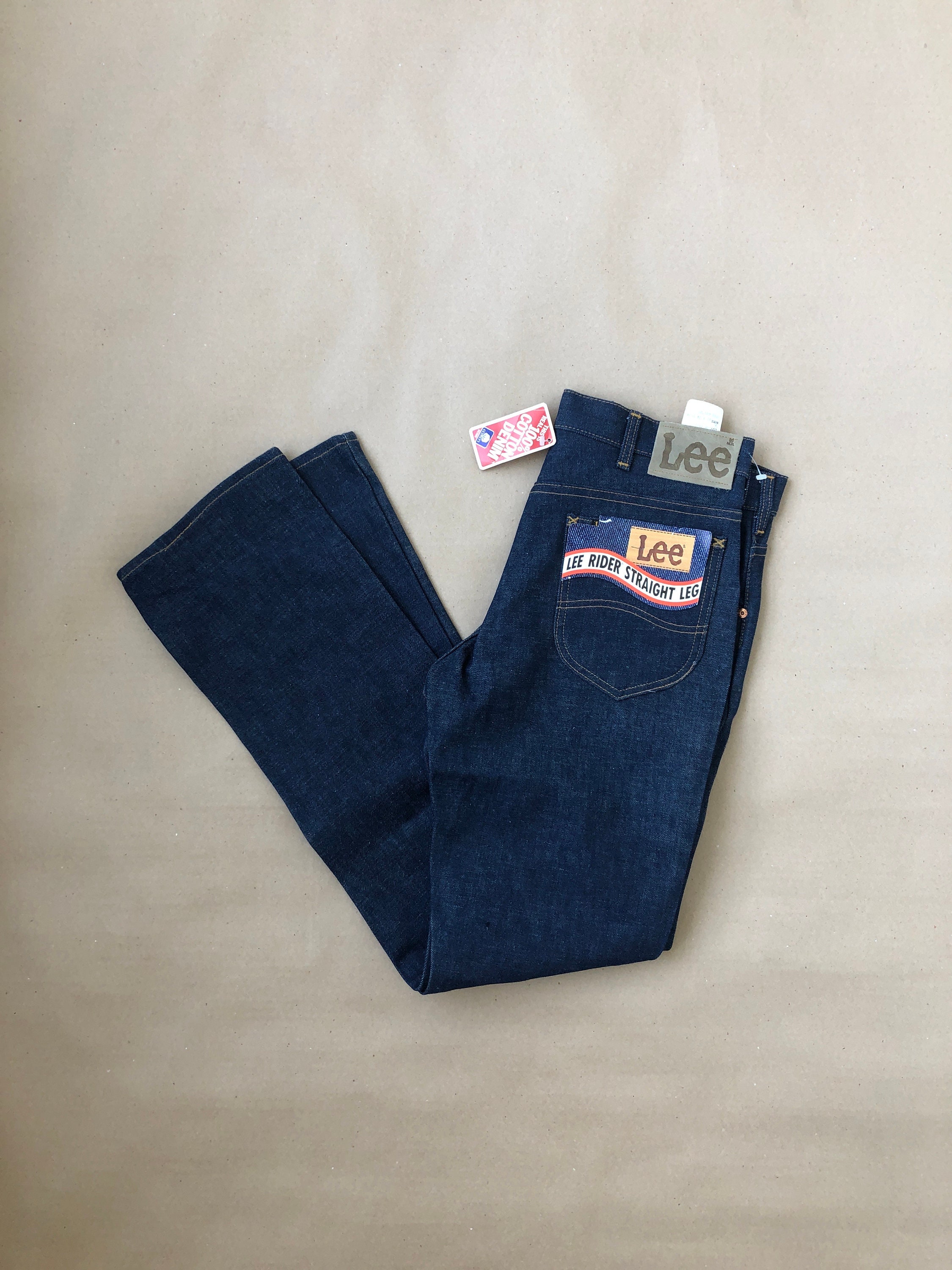 Vintage Raw Denim Lee Riders, Size L (W 33