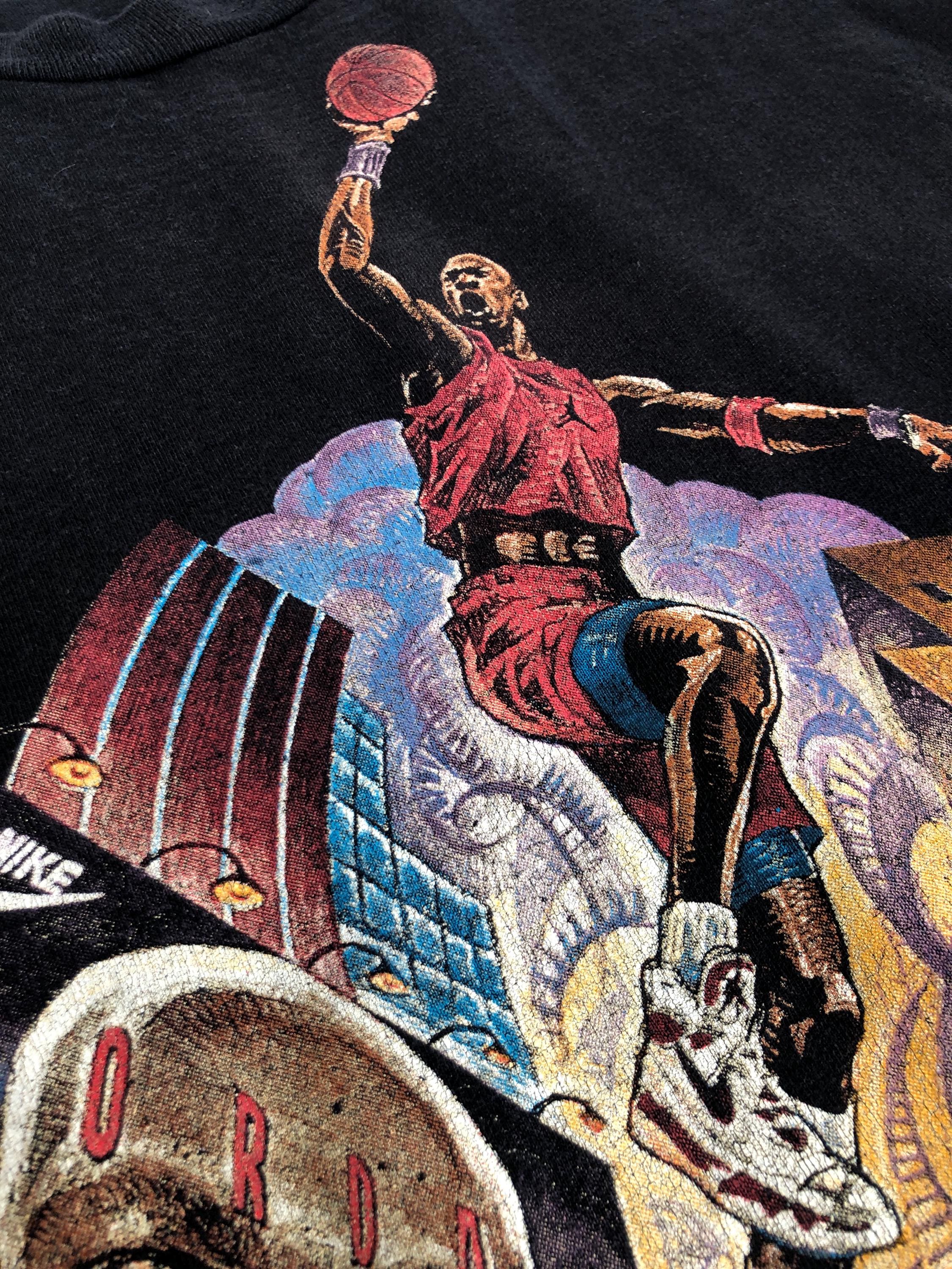 1990's Vintage Michael Jordan Graphic T-shirt, Nike Tee in Black