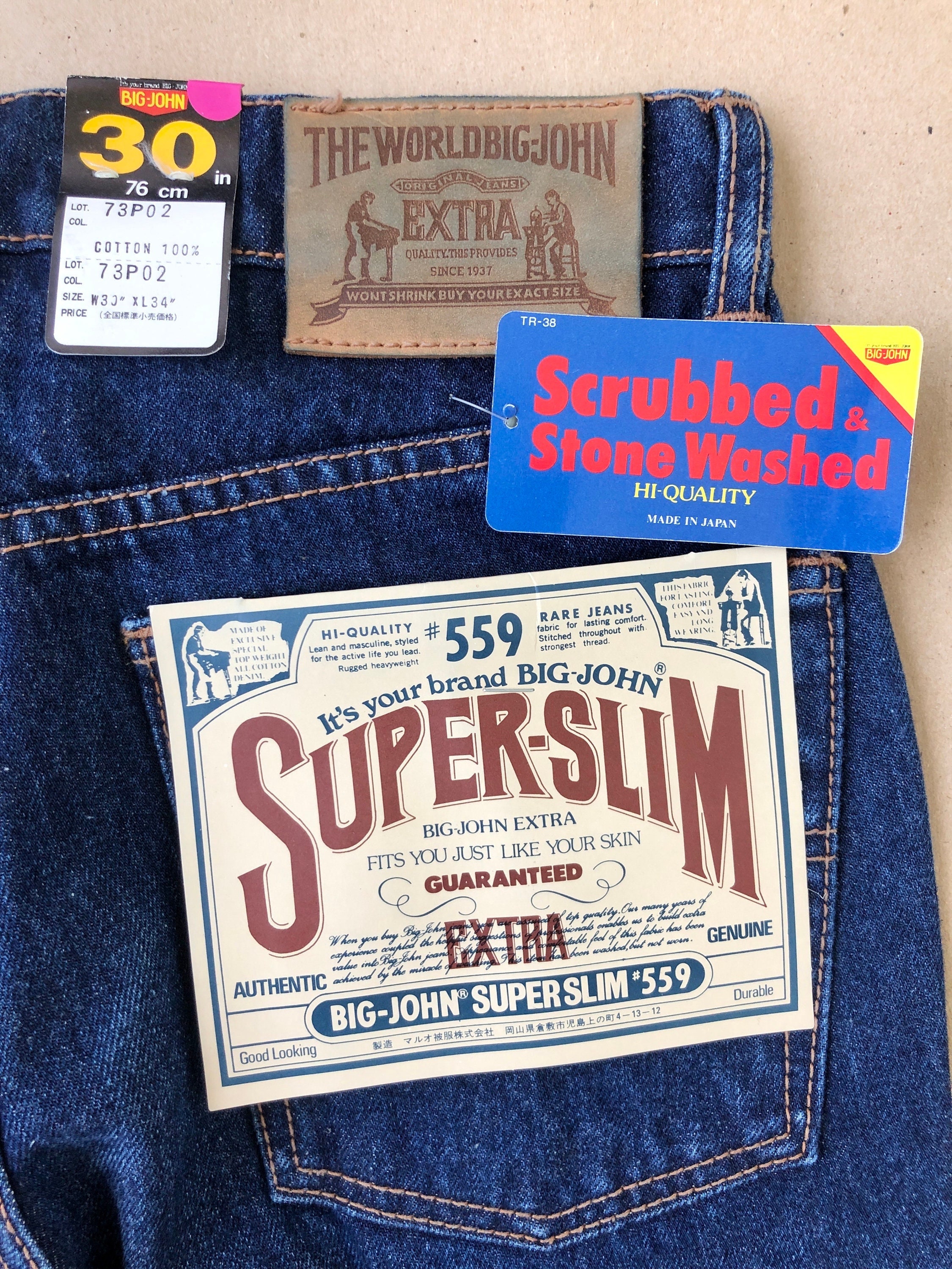 Vintage 90s Big John Slim Jeans, Size S-M (W 30