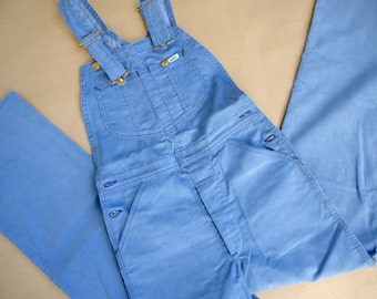 Vintage Lee Deadstock Blau Latz Overall Anfang 70er Jahre Größe 29 x 34 Cord Made in USA New old stock Latzhose Dünne Wale Manchester