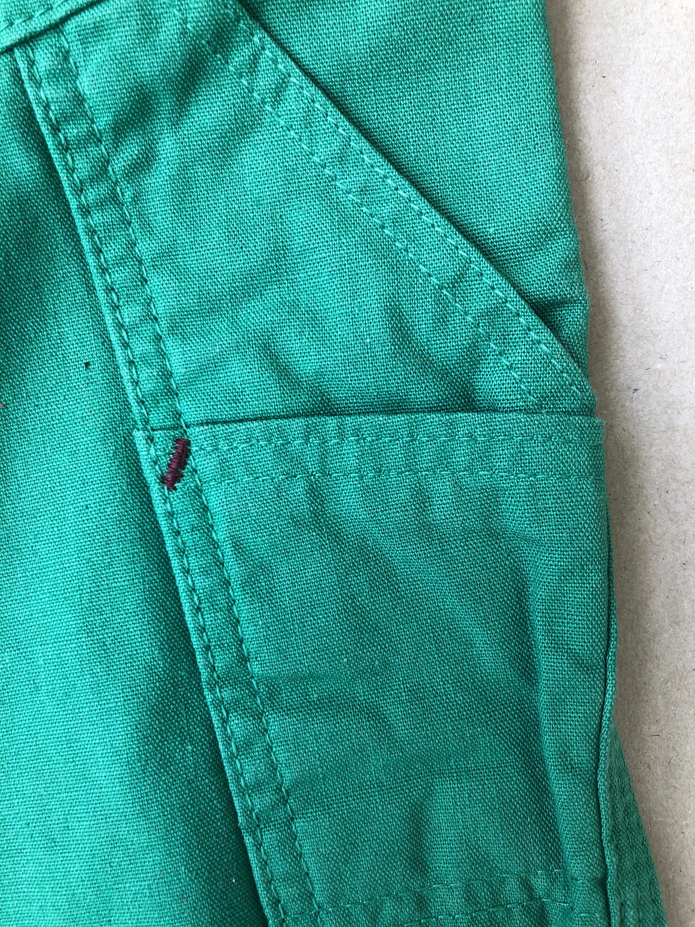 70s Green Painter Pants Size XXS (W 25 L 30) Unisex Vintage