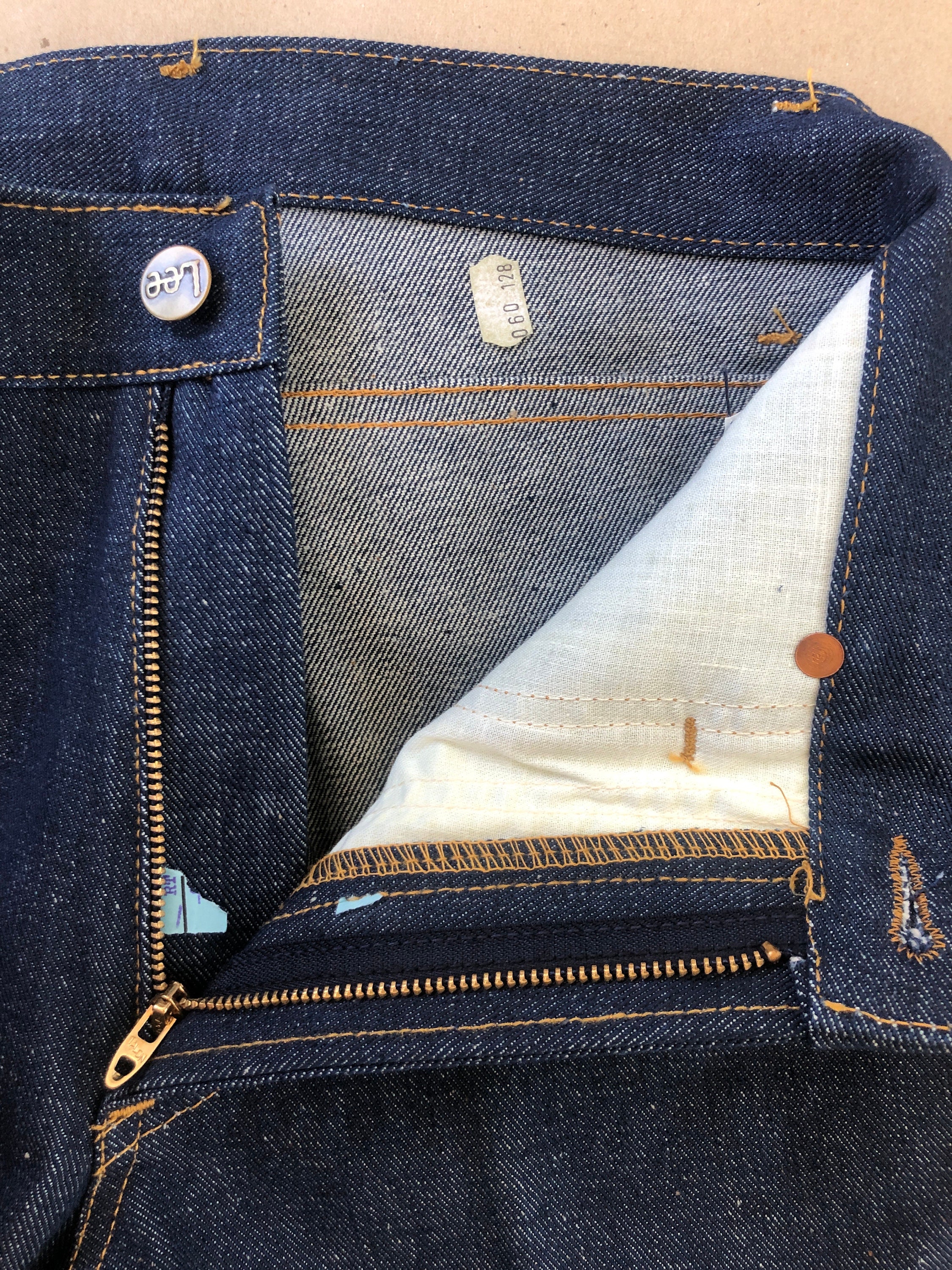 Vintage 1970's Raw Denim Boot Cut Jeans Size S (W 29