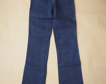 70er Jahre Pooh Jeans Vintage Größe 31'' Deadstock Made in Italy Denim Bootcut New old stock San Francisco Design Davy Crocket Detail