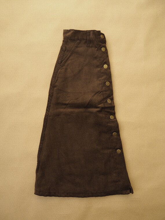 Vintage 70s Lee Traveller Skirt Brown Size 25 Cor… - image 7