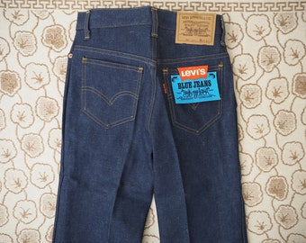 Vintage Levi's 521 29 x 34 Orange tab 70s Blue Jeans Made in the United Kingdom NOS Quality Denim Still With Tags