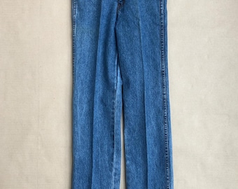 Jeansy dziecięce Vintage 90s, rozmiar 149 (szer. 25, dł. 27,5). Spodnie Stone Washed, proste nogawki, szwedzkiej marki Sweet.